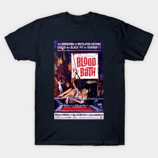 Classic Horror Movie Poster - Blood Bath T-Shirt